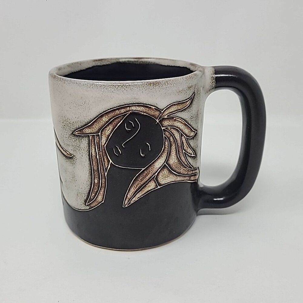 Design By Mara - Mexican Pottery - WOMEN'S FACES - 4 1/4" MUG Coffee Cup